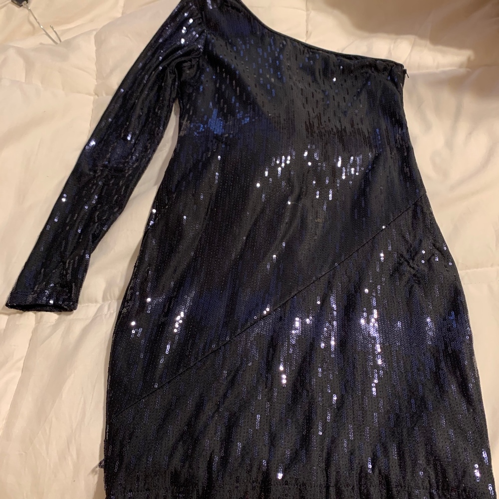 Short sparkly dress - one shoulder
